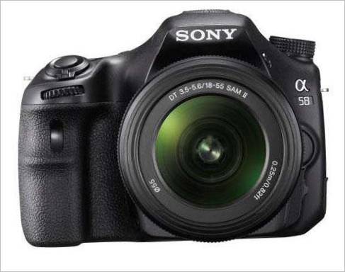 Digitalni fotoaparat Sony α58 DSLR s tehnologijo prosojnega zrcala