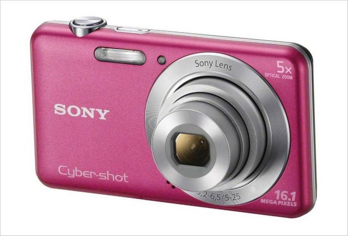 Kompaktni fotoaparat Sony W710 roza barve